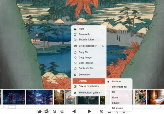 PicView gallery context-menu light